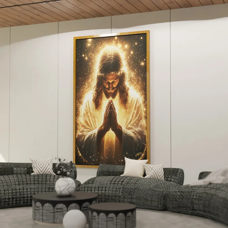 Quadro Jesus em Glória – Arte Religiosa Decorativa em Alta Definição