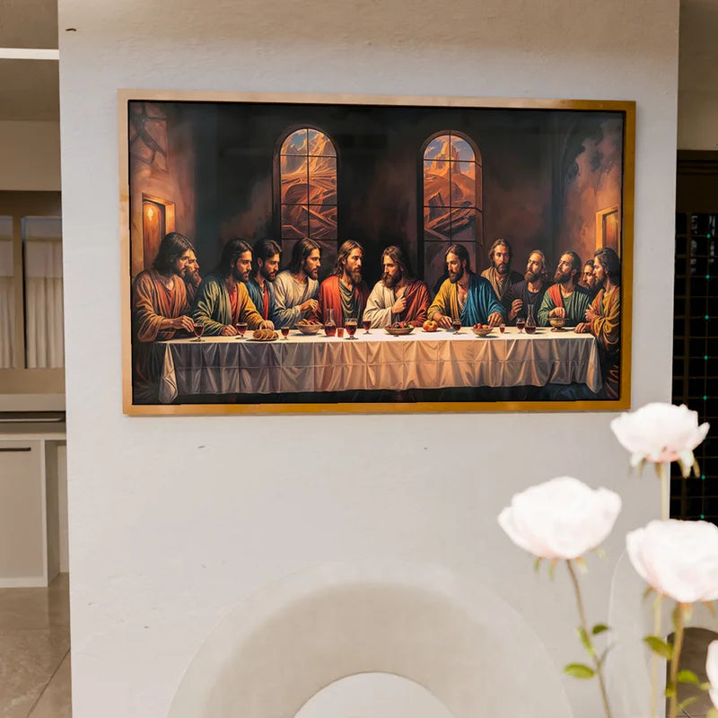Quadro Santa Ceia Realista – Arte Religiosa Decorativa