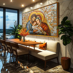 Quadro Sagrada Família de Nazaré - Arte Religiosa Decorativa em Alta Definição