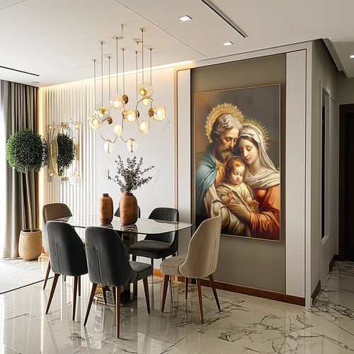Quadro Sagrada Família Realista – Arte Religiosa Decorativa