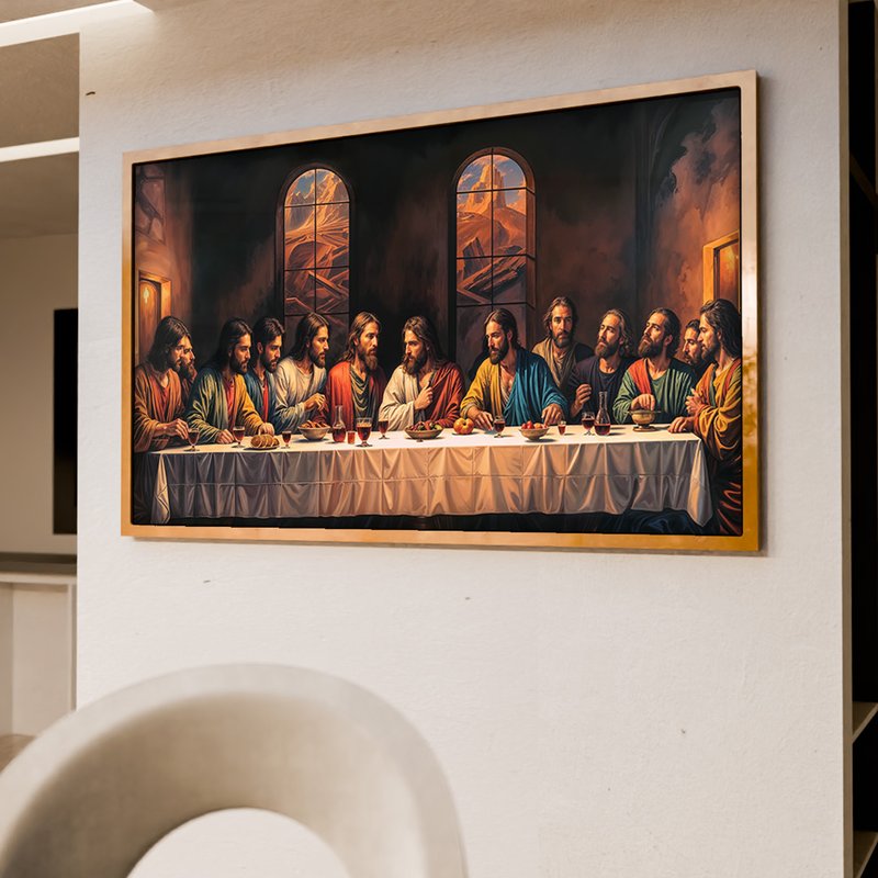 Quadro Santa Ceia Realista – Arte Religiosa Decorativa