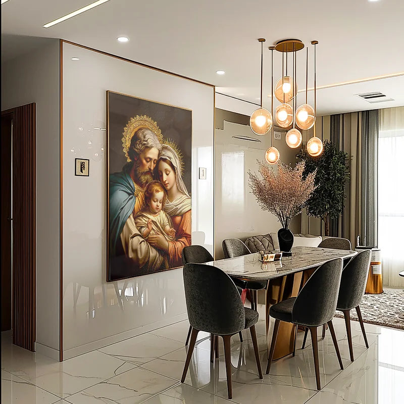 Quadro Sagrada Família Realista – Arte Religiosa Decorativa