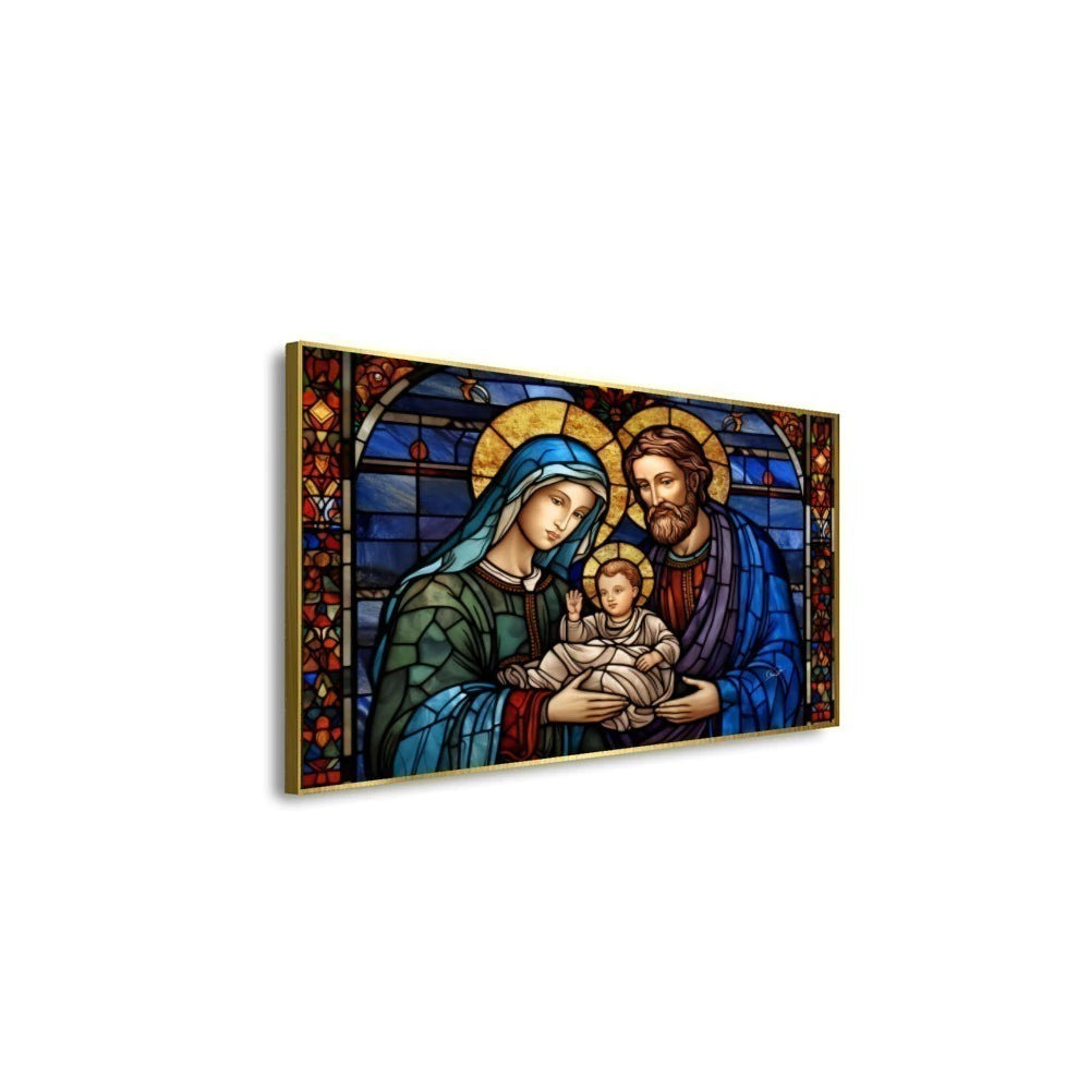 Quadro Sagrada Família em Mosaico – Arte Sacra de Amor e Devoção