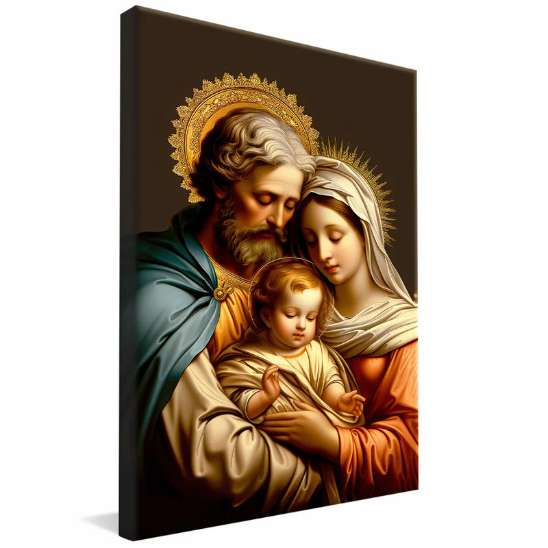 Quadro Sagrada Família Realista – Arte Religiosa Decorativa
