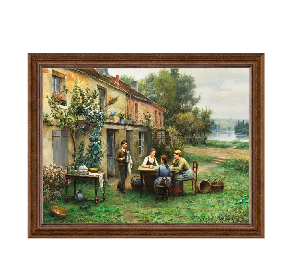 Quadro Café no Jardim – Paisagem Charmosa