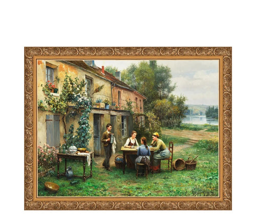 Quadro Café no Jardim – Paisagem Charmosa