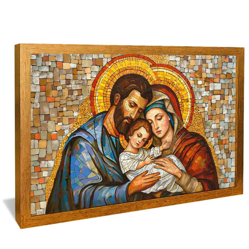 Quadro Sagrada Família de Nazaré - Arte Religiosa Decorativa em Alta Definição
