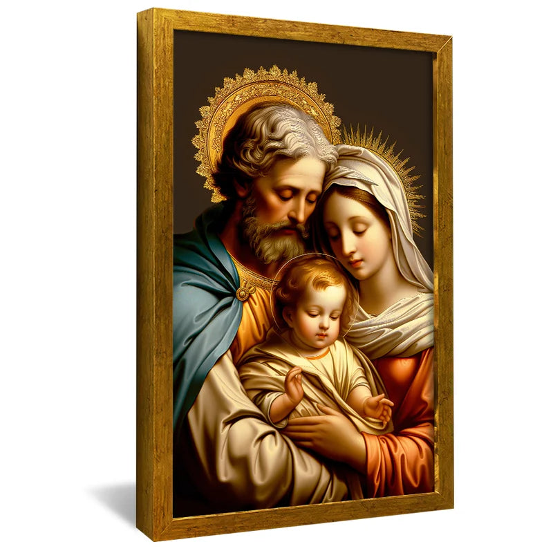 Quadro Sagrada Família Realista – Arte Religiosa Decorativa