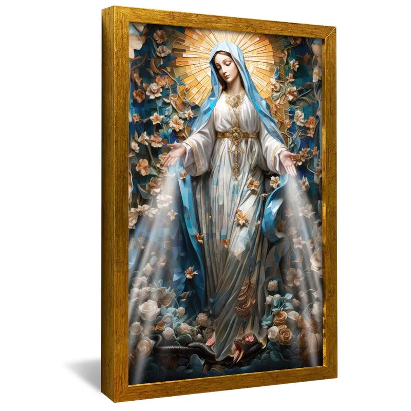 Quadro Nossa Senhora das Graças – Arte Religiosa Decorativa com Imagem Realista