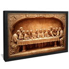 Quadro Santa Ceia Entalhado – Arte Sacra em Alto Relevo