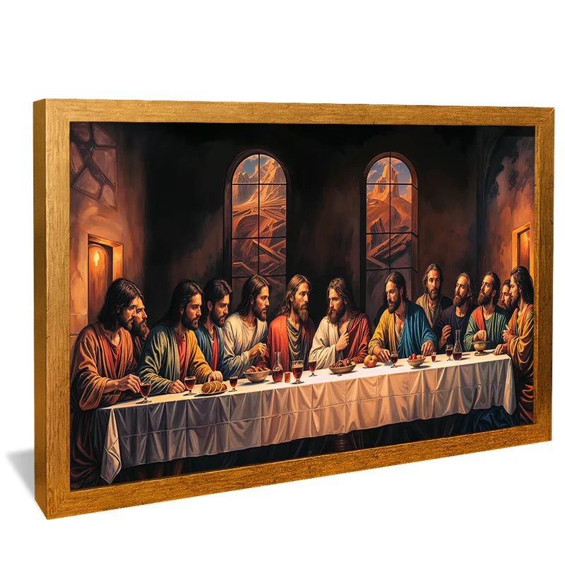 Quadro Santa Ceia Realista – Arte Religiosa Decorativa