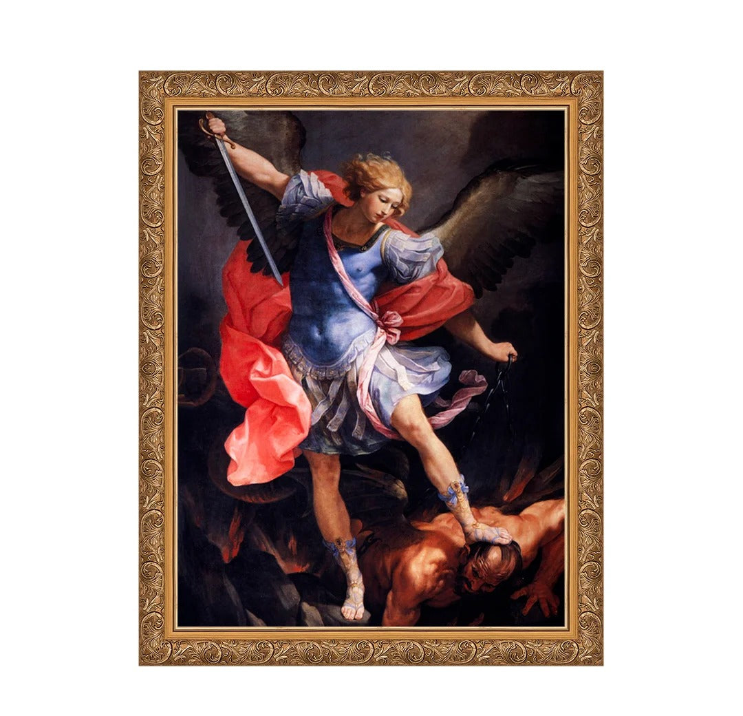 Quadro São Miguel Clássico – O Arcanjo Guerreiro da Proteção Divina