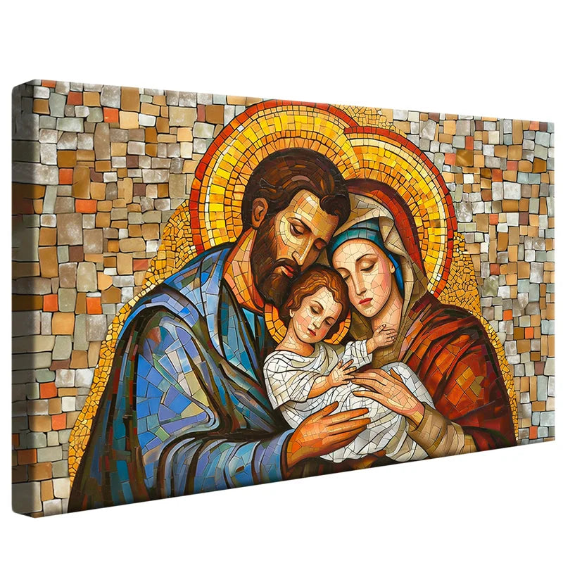 Quadro Sagrada Família de Nazaré - Arte Religiosa Decorativa em Alta Definição